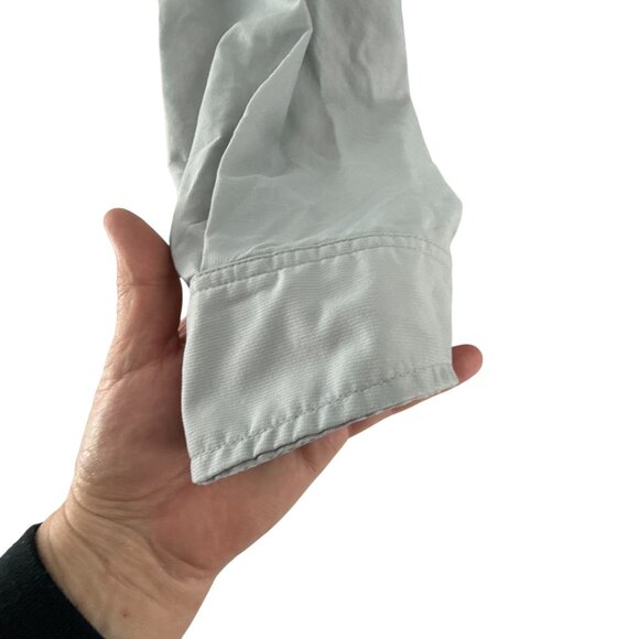 REI Mens XL Nylon Button Down Shirt Gray Long Sleeve Hiking Outdoor Travel - Picture 5 of 8